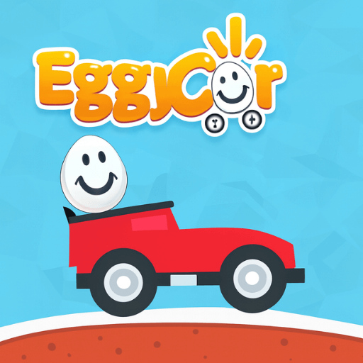 The egg is on a car going down a slope in Eggy Car.